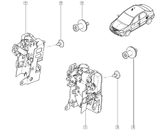 Durų užrakto mechanizmas Naujas Originalus Kairė Galas Dacia Logan 6001547507