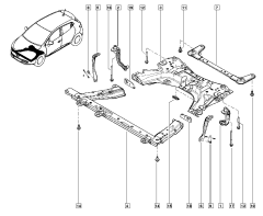 Laikiklis, Kronšteinas Naujas Renault Clio 4 543171370R Laikiklis, Kronšteinas Naujas Renault Clio 4 543171370R