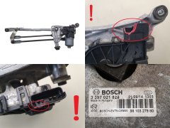Valytuvų Mechanizmas Peugeot 308 2 9810327980 0390241587 Bosch 1317