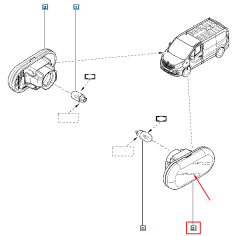 Posūkio žibintas Kairė Naujas Originalus 261658184R Renault