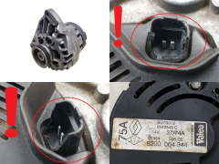 Generatorius 8200064344 SG7S012 Valeo 1.2 Renault Clio 2 Kangoo 1104