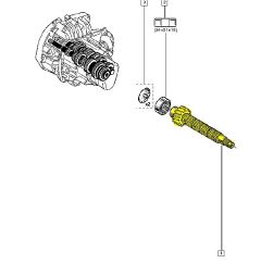 Pārnesumkārbas galvenā vārpsta Naujas Originalus Renault Clio III Twingo JH3 6001548614
