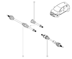 Varančioji ašis Dešinioji Originalus Renault Clio IV 1.5 dCi 391003491R