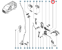 Durų rankena Galas 806070113R 806076608R Renault Trafic 3