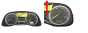 Tachometras Peugeot 307 9645768480 E 01 48993