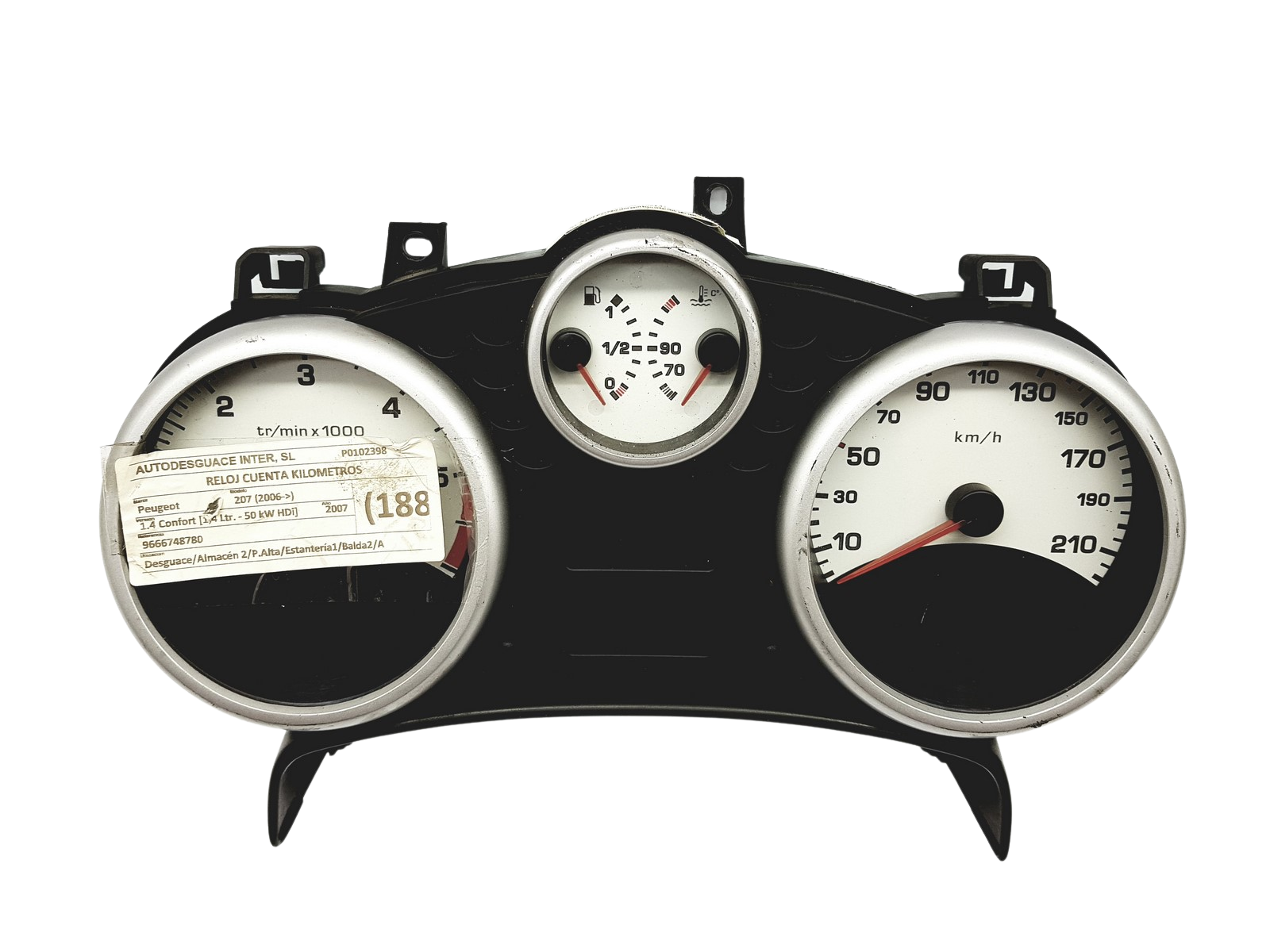 Tachometras Peugeot 207 9662904780 A2C53190340 58006 main product photo