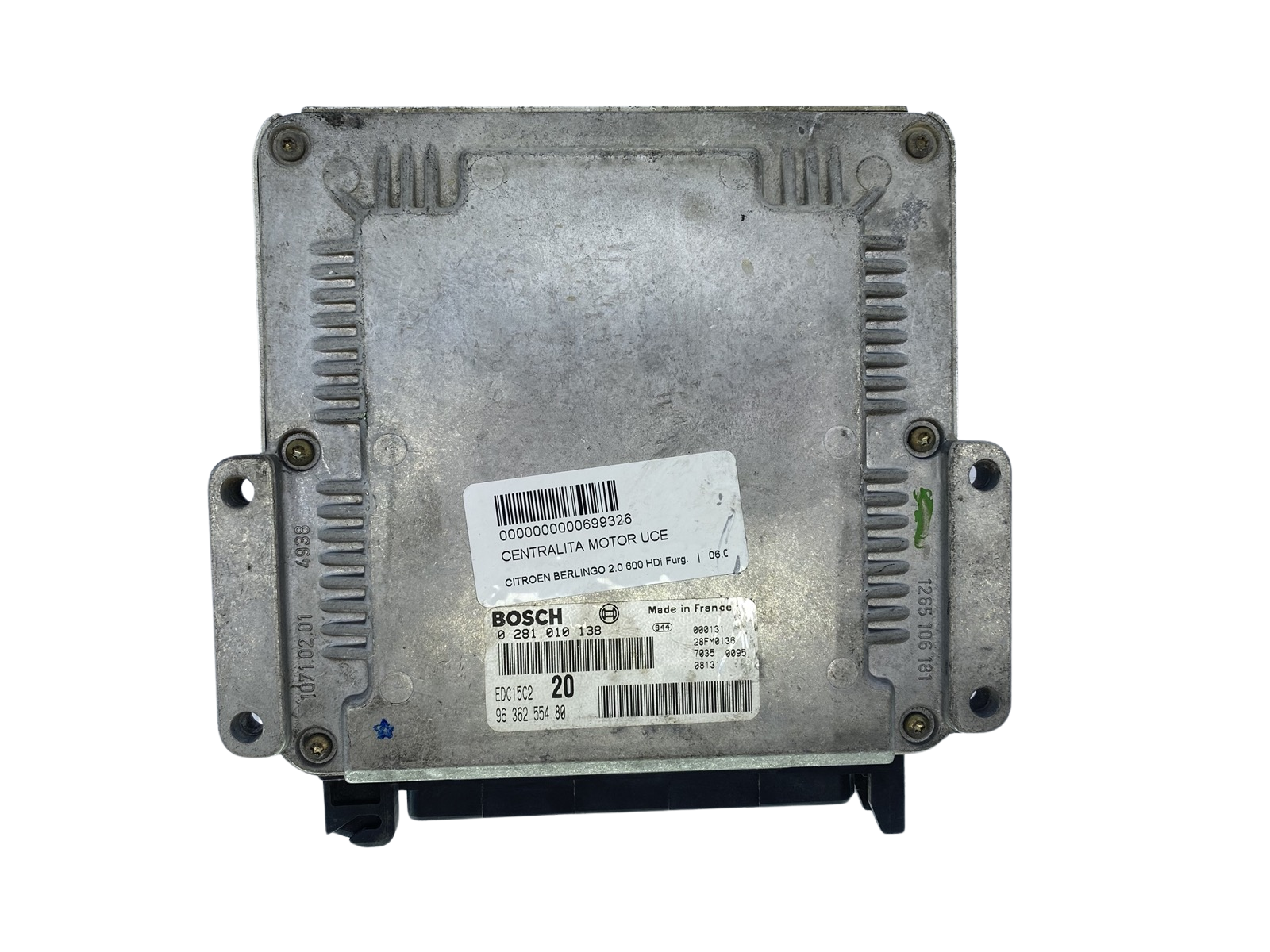Valdymo Blokas 0281010138 9636255480 26FM0136 PSA Bosch 63663 main product photo