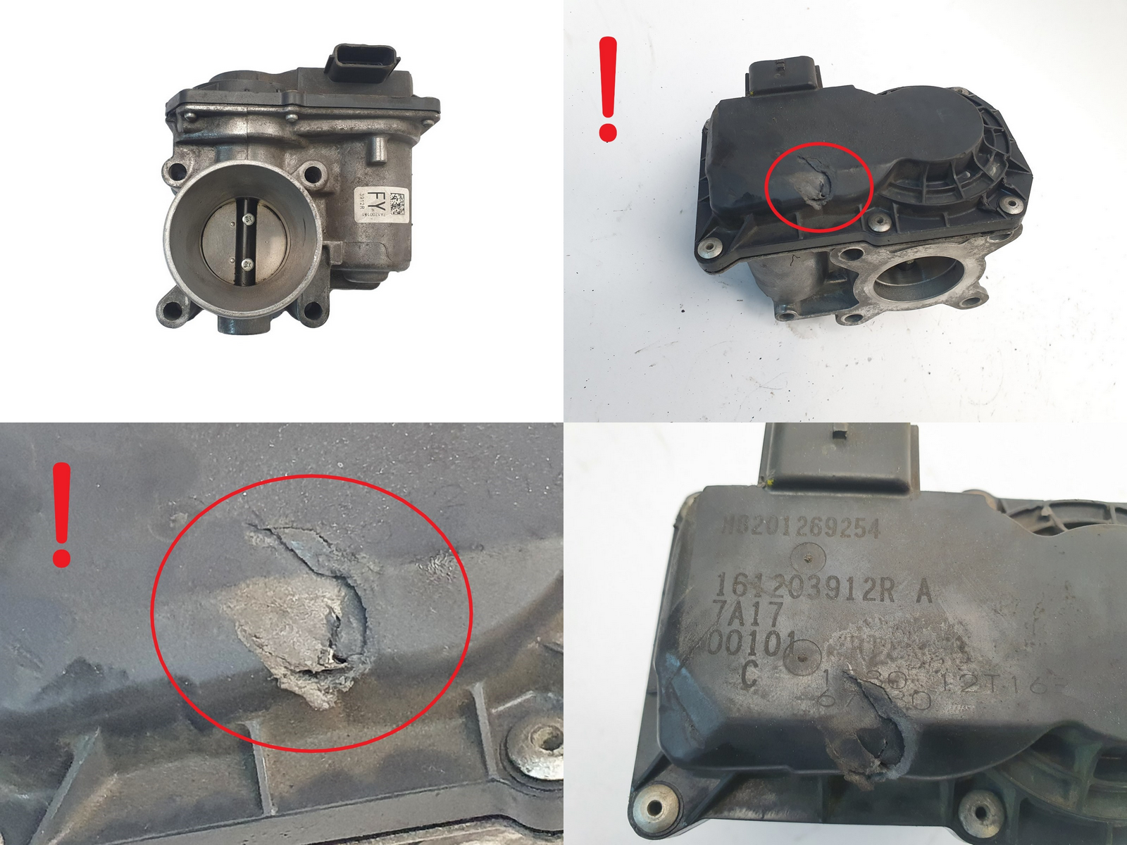 Droselio sklendė Renault Smart 161203912R H8201269254 1.0 2085 main product photo