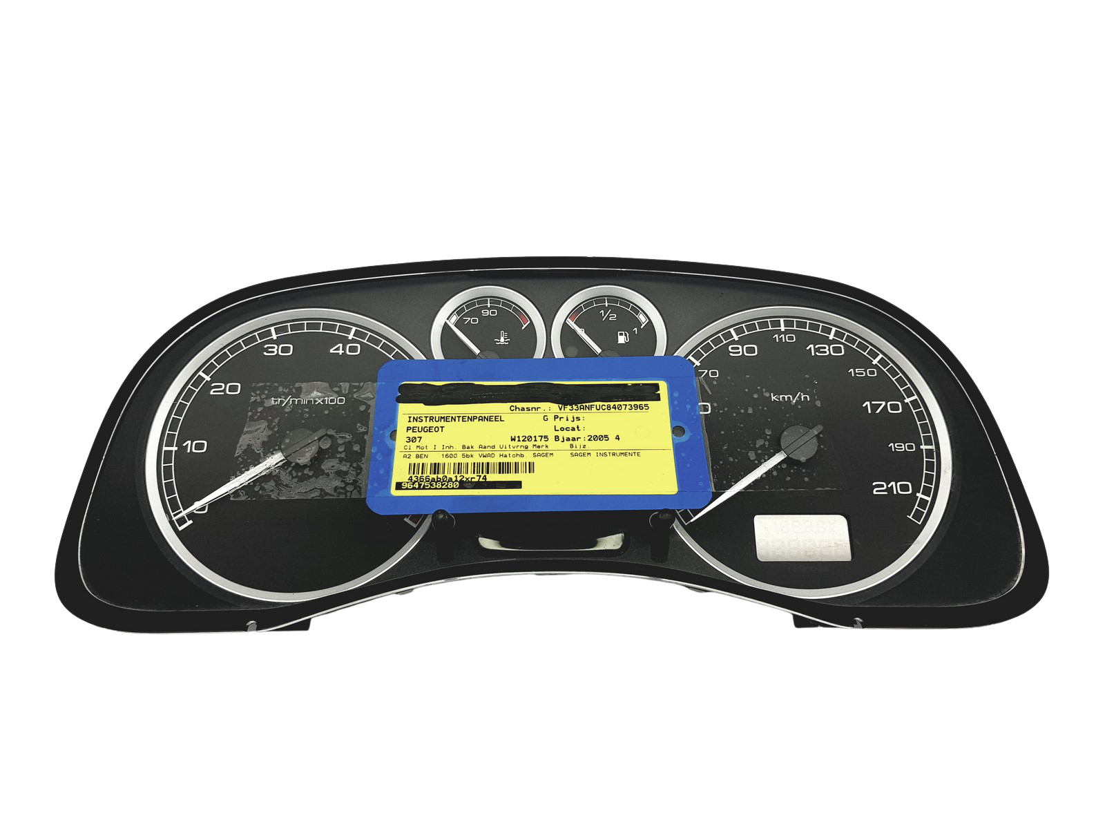 Tachometras Peugeot 307 9647538280 A01 49367 main product photo