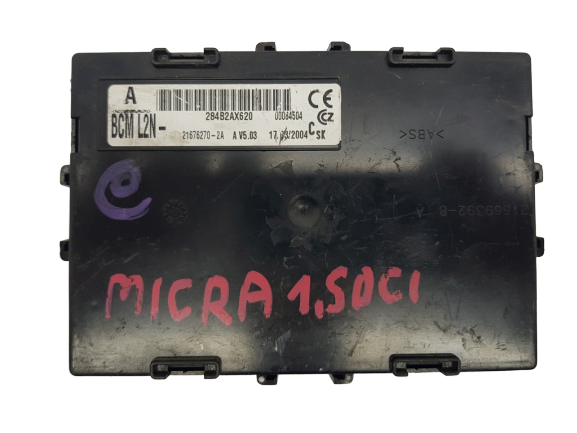 Valdymo bloko modulis Nissan 284B2AX620 21676270-2A 19260 main product photo