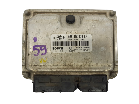 Variklio Valdymo Blokas ECU VW 038906019KP 0281011191 Bosch main product photo
