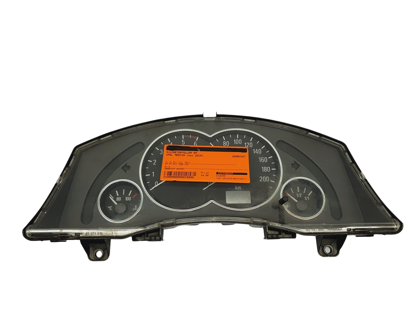 Tachometras Opel Meriva 13173381XT 110080162026 60970 main product photo