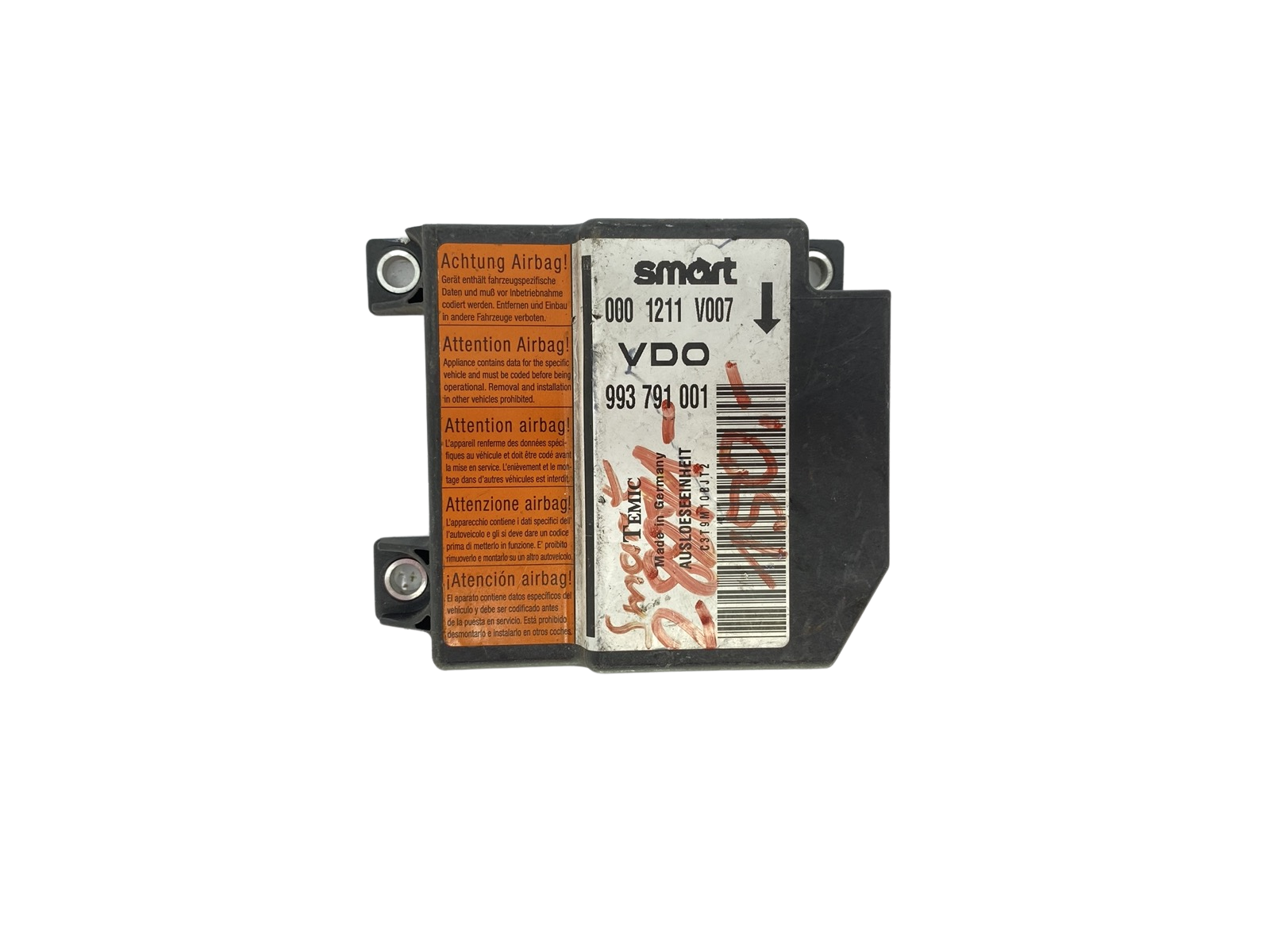 Valdymo bloko modulis Airbag 993791001 0001211V007 Smart VDO Temic 58319 main product photo