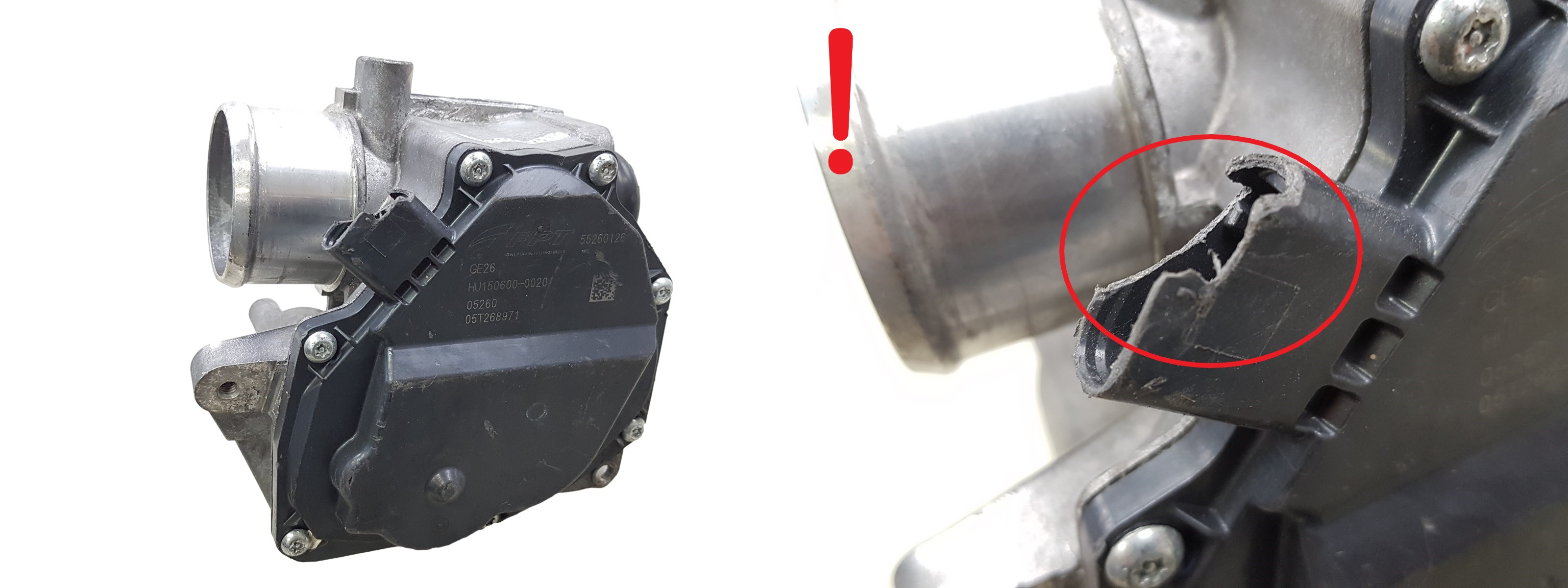 Droselio sklendė EGR Fiat Opel 55260126 HU150600-0020 1.3 CDTI 3057 main product photo