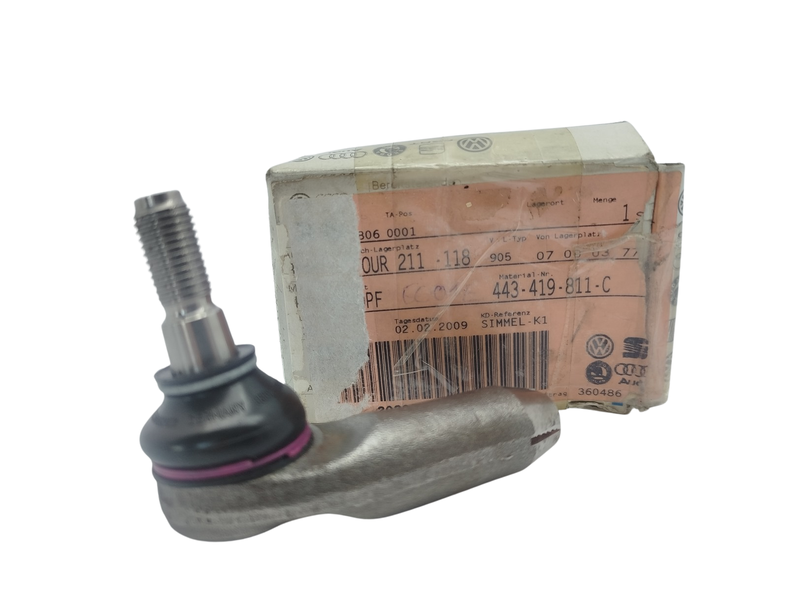 Vairo traukės antgalis Kairioji Originalus Audi 100 443419811C main product photo
